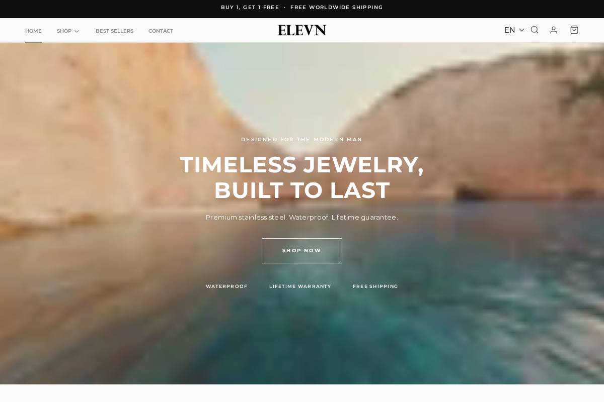 Elevn homepage screenshot