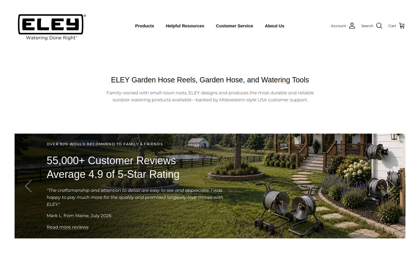 eleycorp.com homepage screenshot