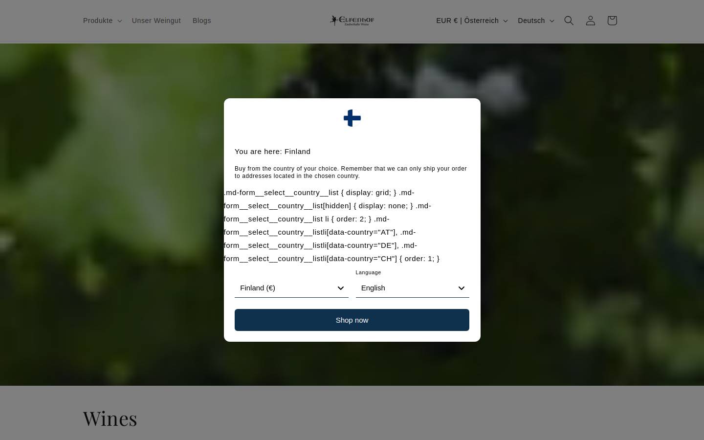 elfenhof.com homepage screenshot