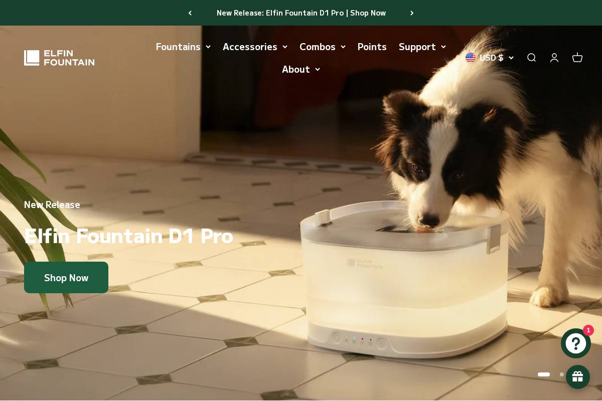 Elfinfountain homepage screenshot