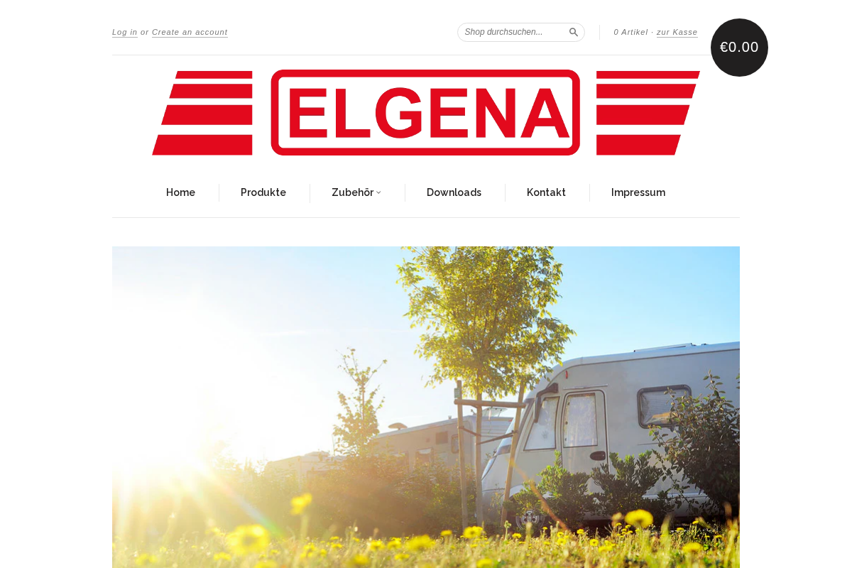 Elgena homepage screenshot