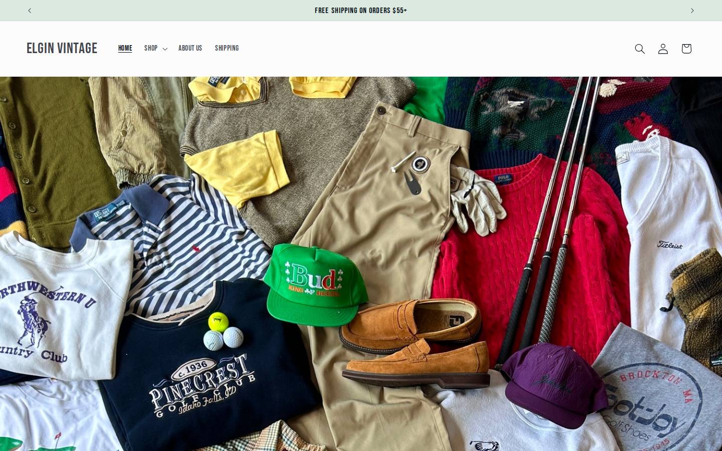 elginvintage.com homepage screenshot