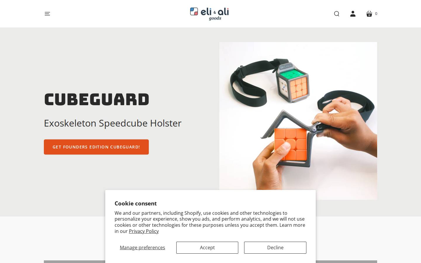 elialigoods.com homepage screenshot