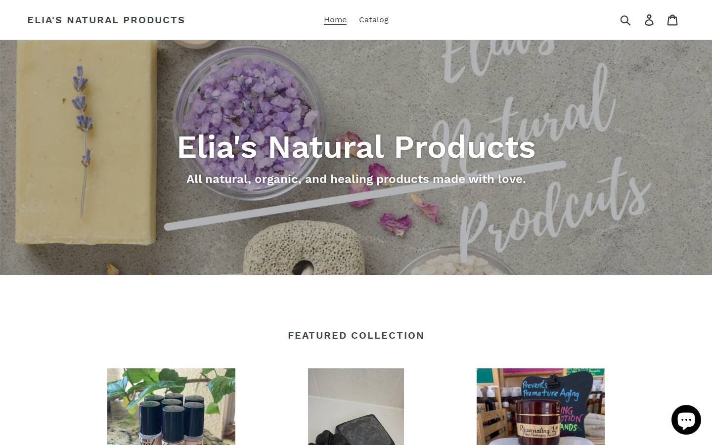 eliasnaturalproducts.com homepage screenshot