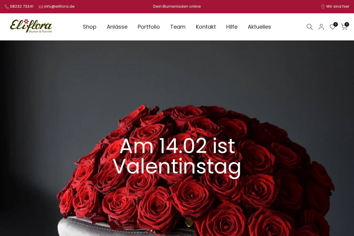 eliflora.de homepage screenshot