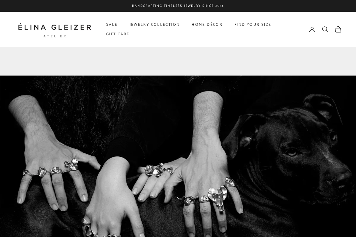 Elina Gleizer homepage screenshot