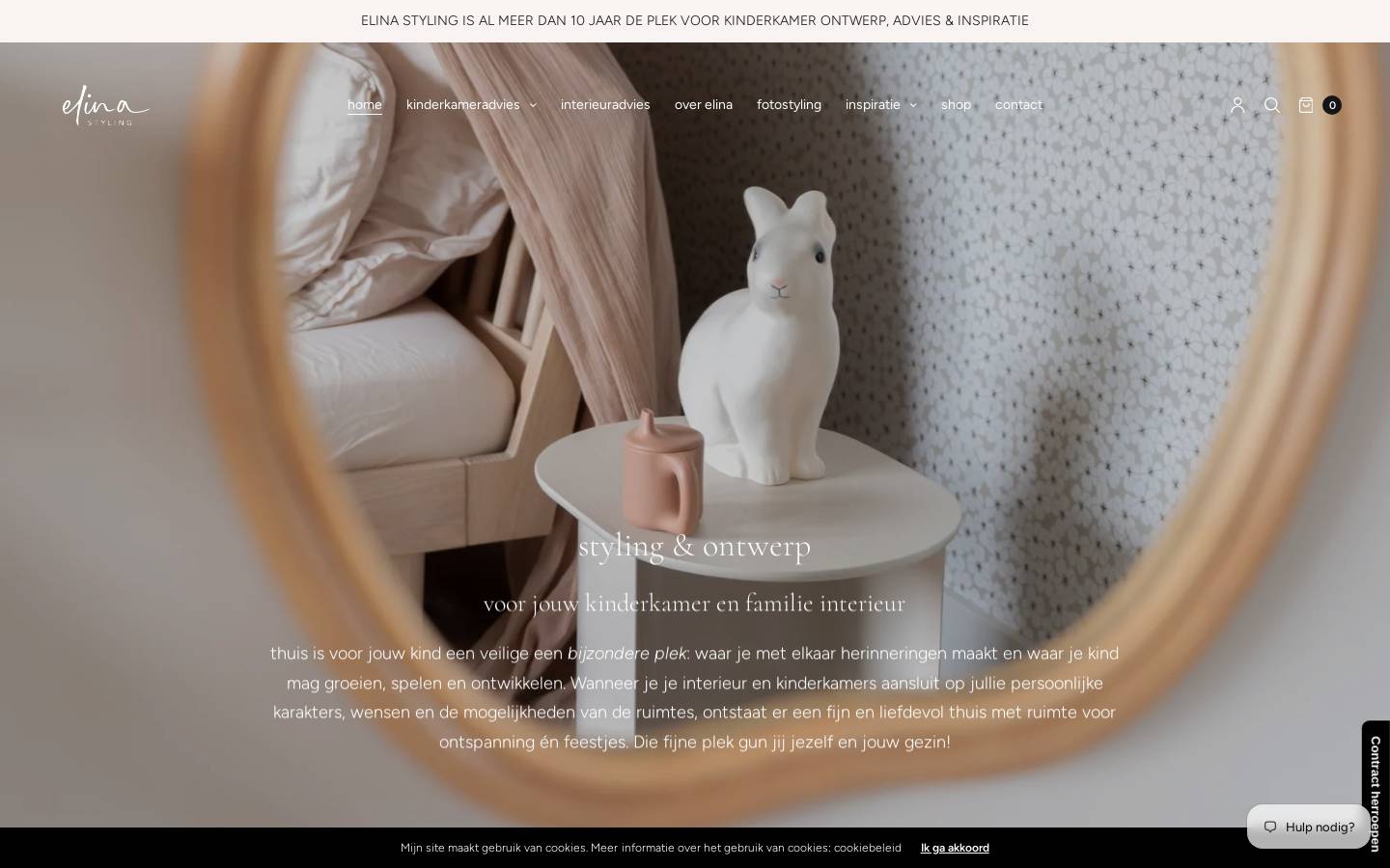 Elina Styling homepage screenshot
