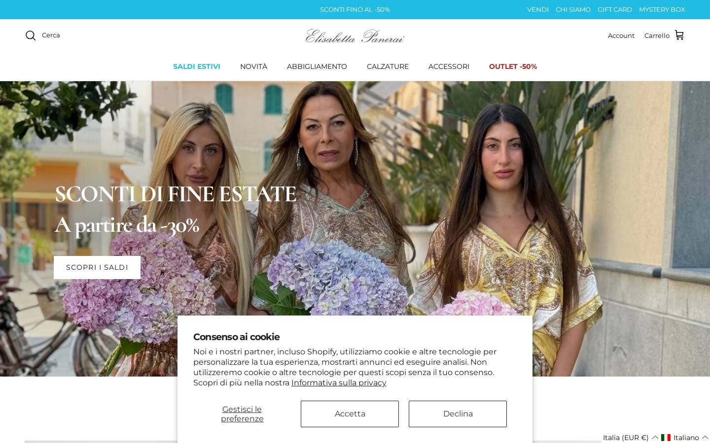 Elisabetta Panerai homepage screenshot