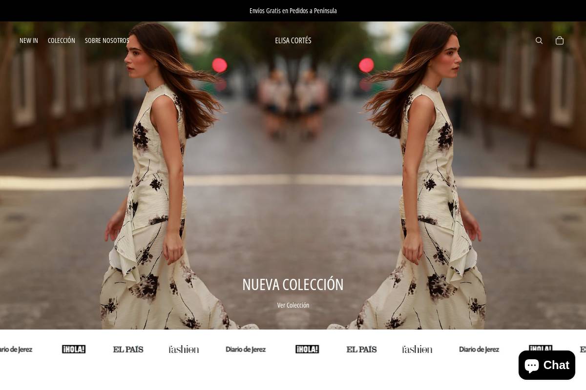 elisacortes.com homepage screenshot