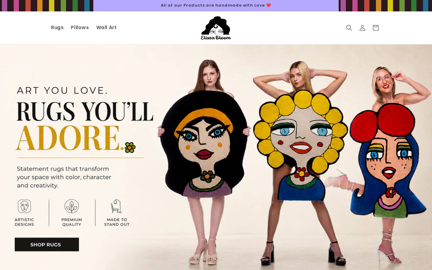 elissabloom.com homepage screenshot