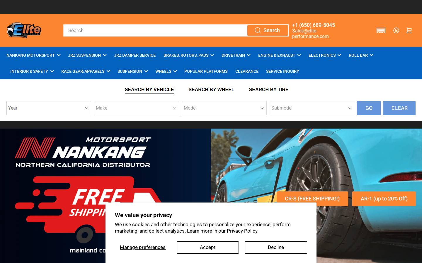 elite-performance.com homepage screenshot