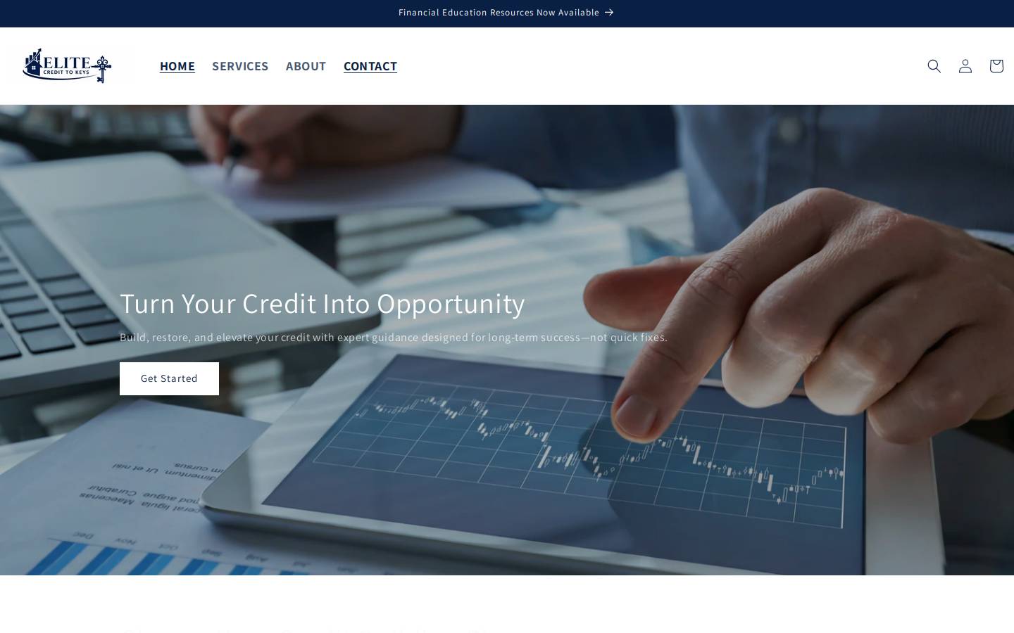 elitecredit.org homepage screenshot