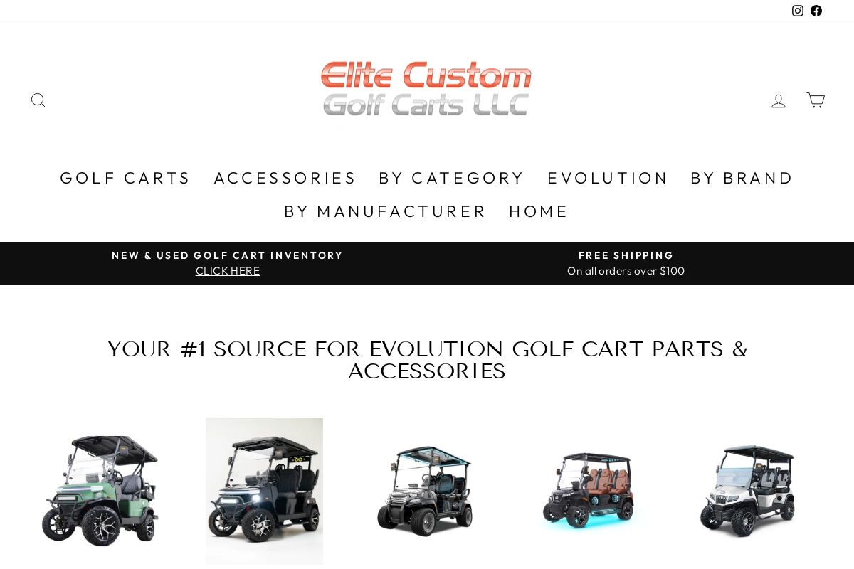 Elite Custom Golf Carts LLC homepage screenshot
