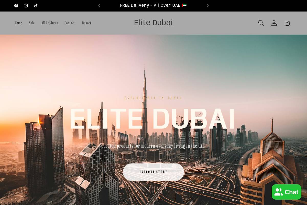 elitedubai.store homepage screenshot