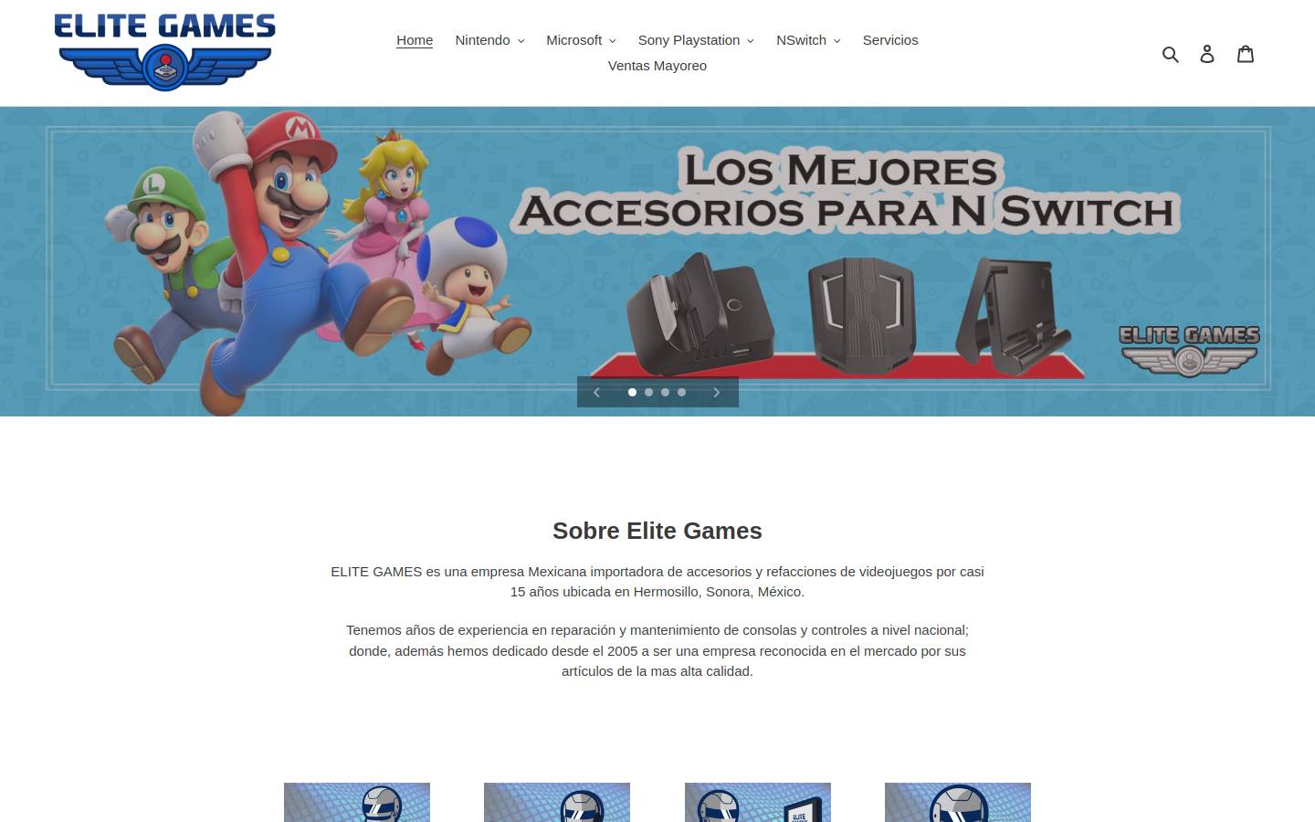 elitegames.mx homepage screenshot