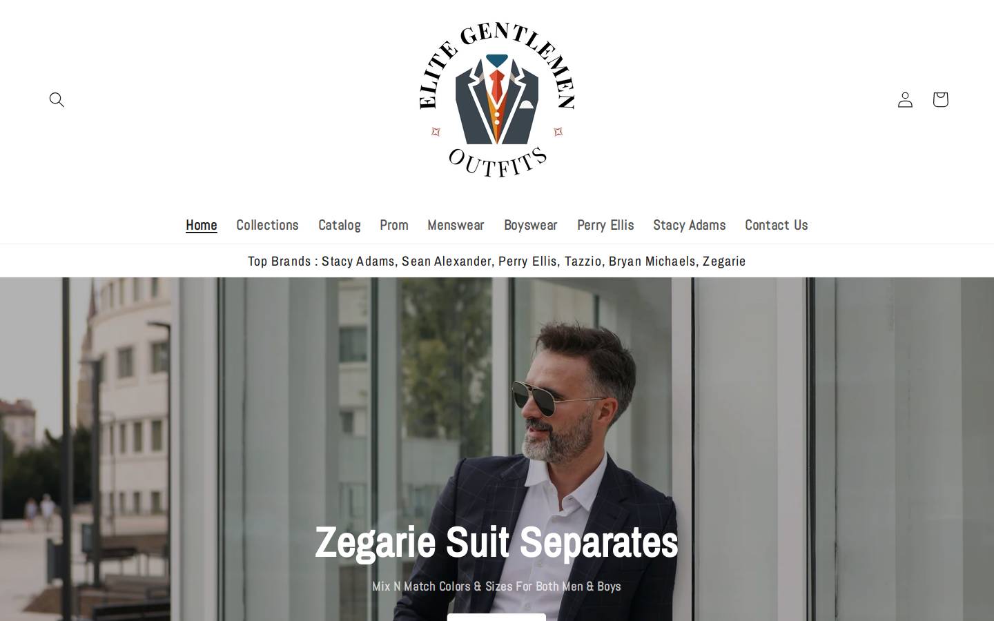 elitegentlemenoutfits.com homepage screenshot
