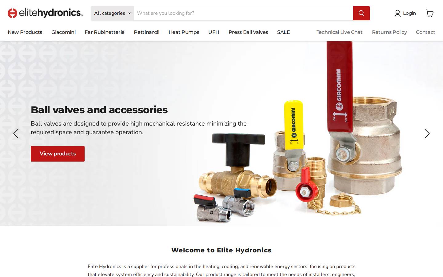 elitehydronics.com homepage screenshot
