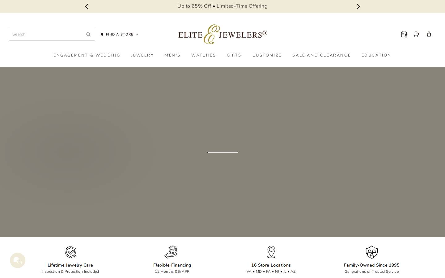 elitejewelers.com homepage screenshot