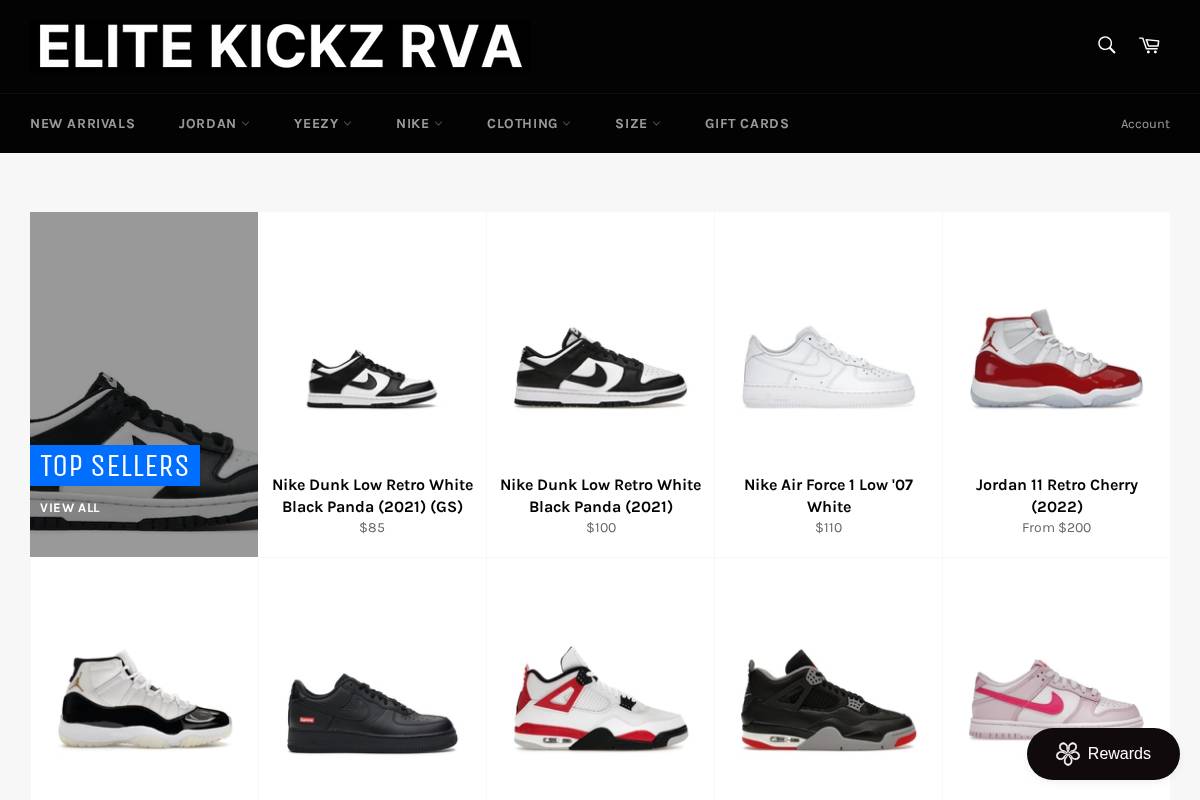 elitekickzrva.com homepage screenshot