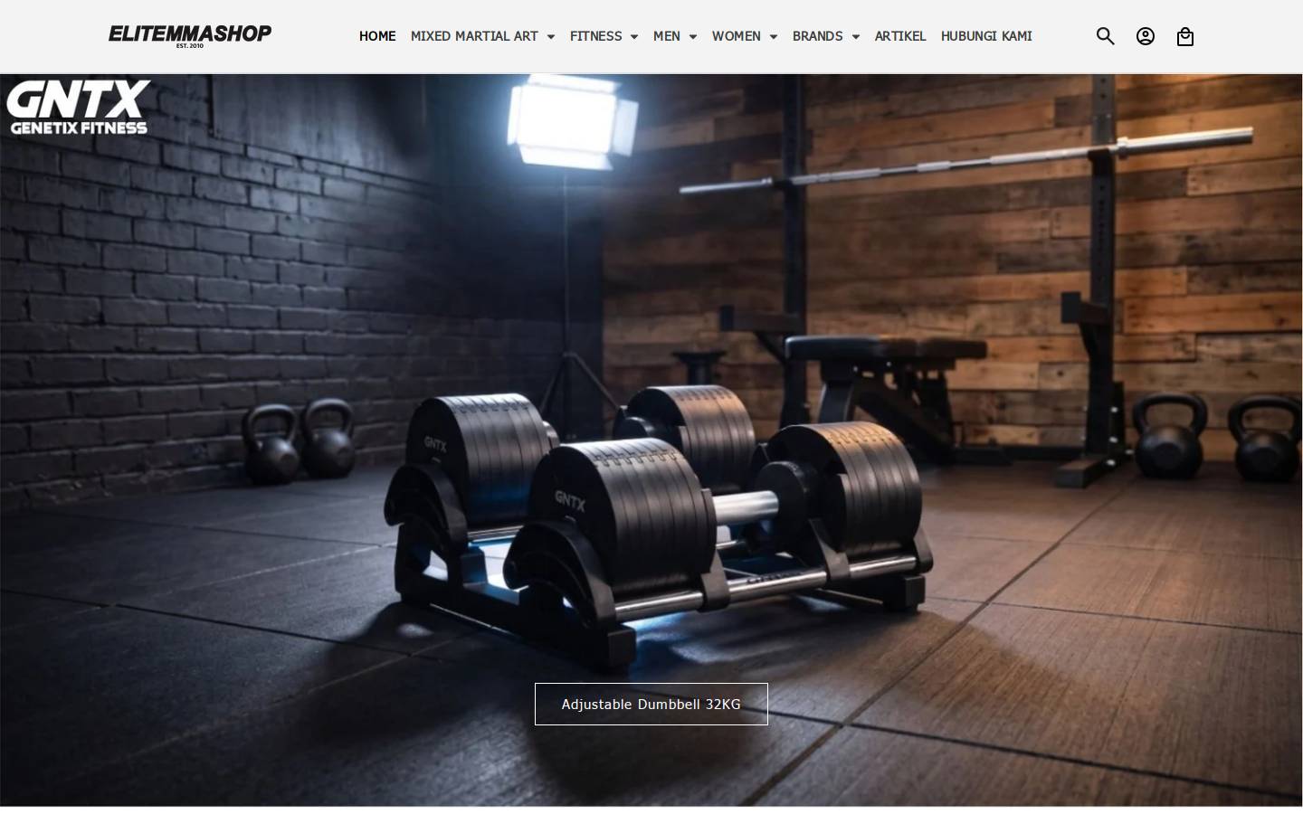 elitemmashop.com homepage screenshot