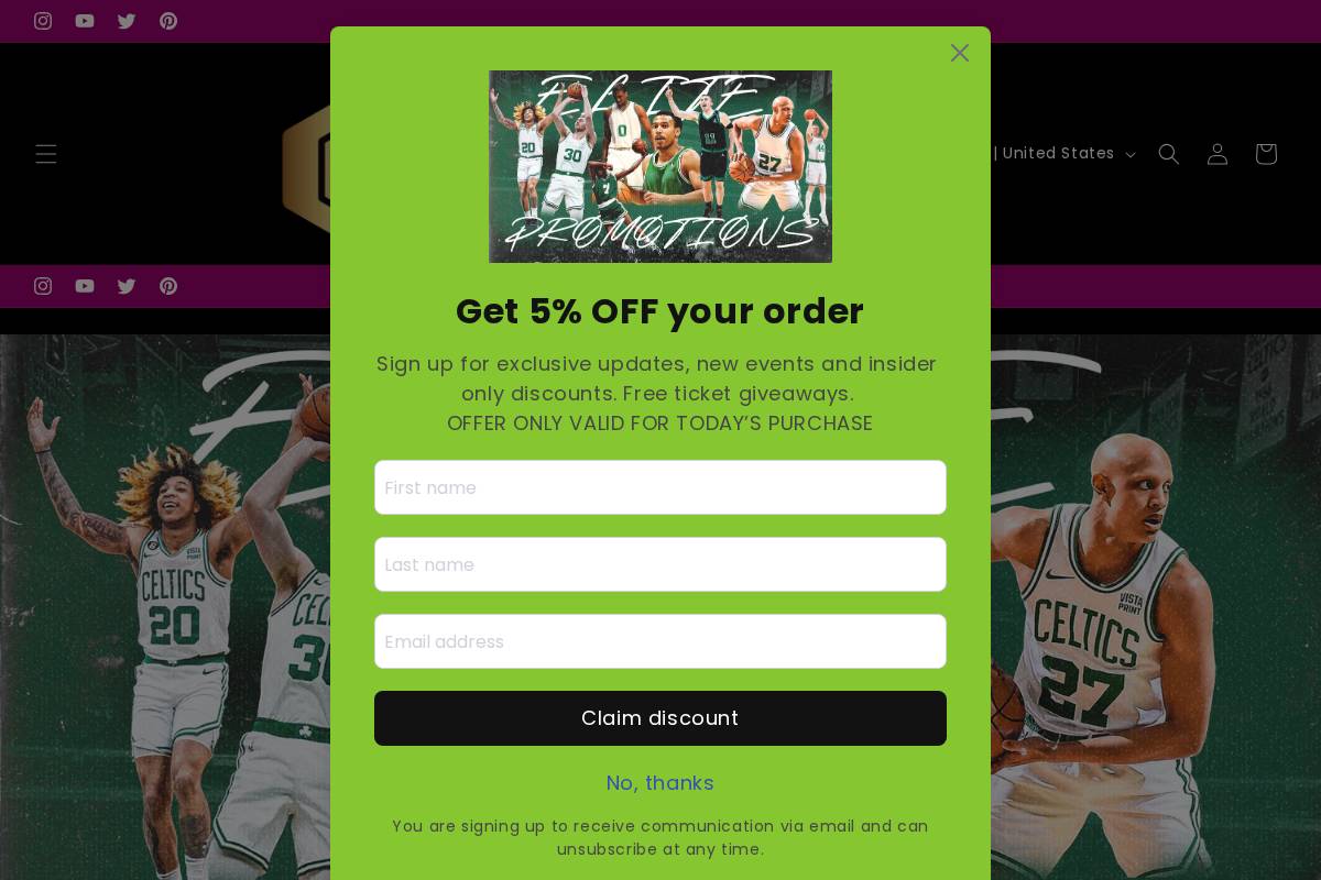 elitepgstore.com homepage screenshot