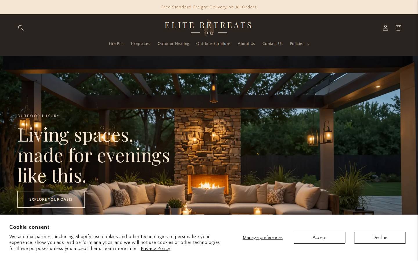 Eliteretreatshq homepage screenshot