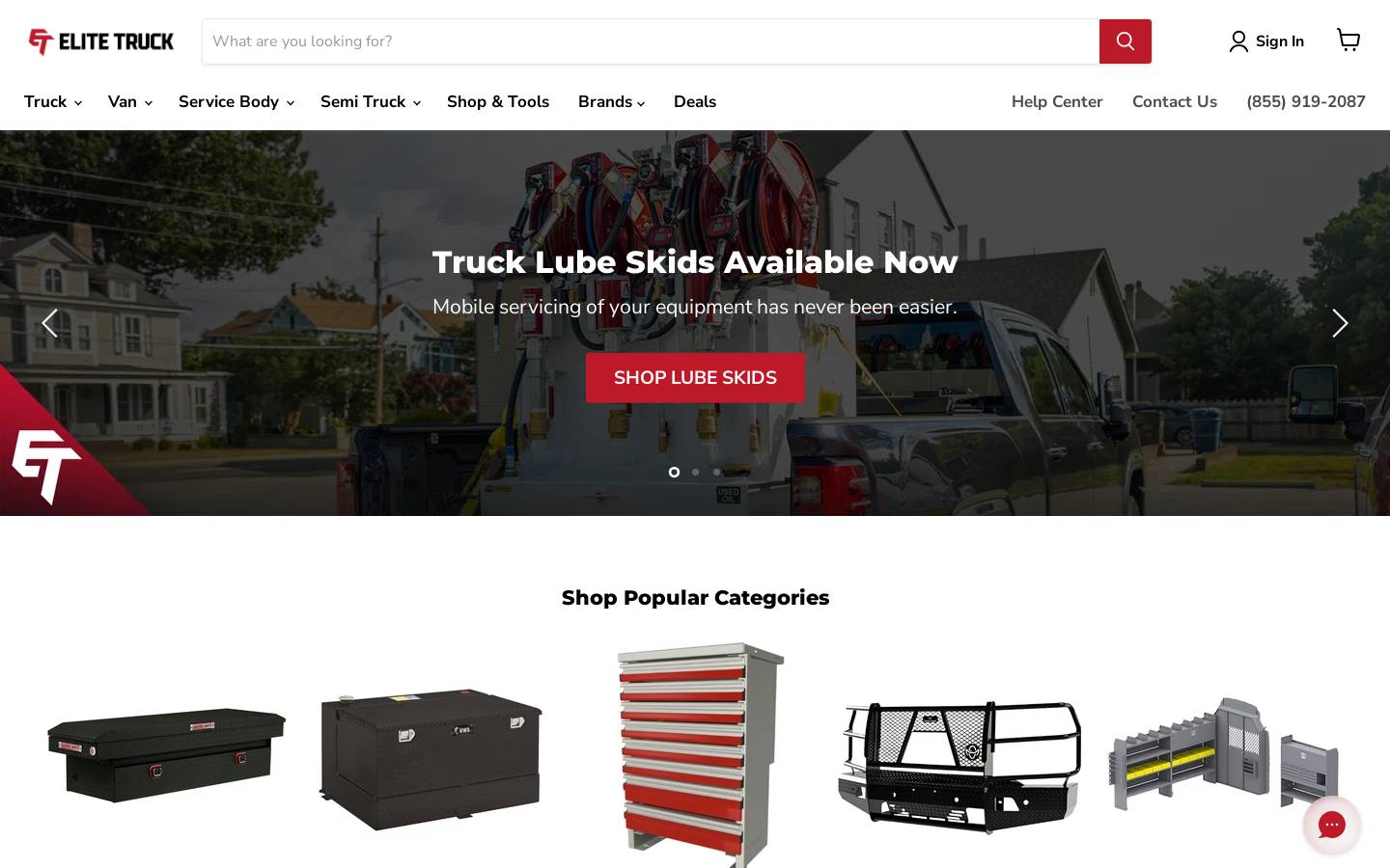 elitetruck.com homepage screenshot