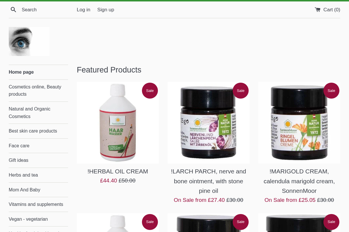 Elivera homepage screenshot