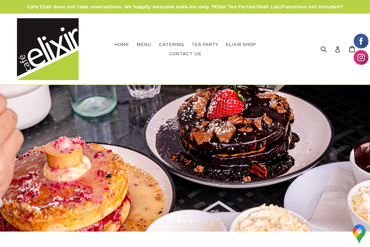 Cafe Elixir homepage screenshot