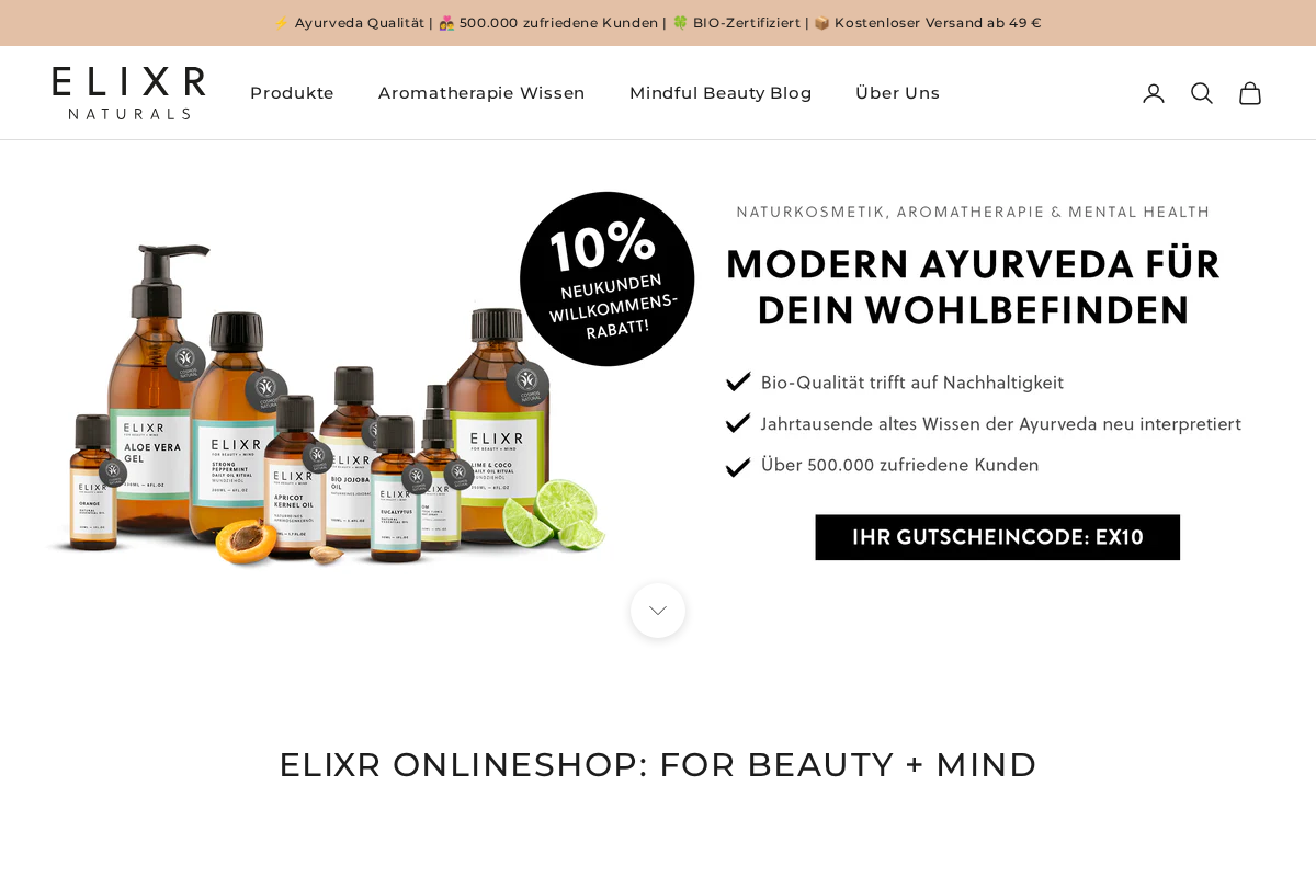 elixr.de homepage screenshot