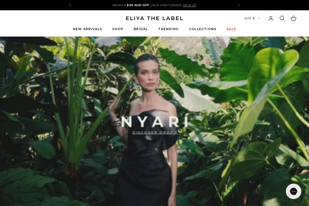 eliyathelabel.com.au homepage screenshot