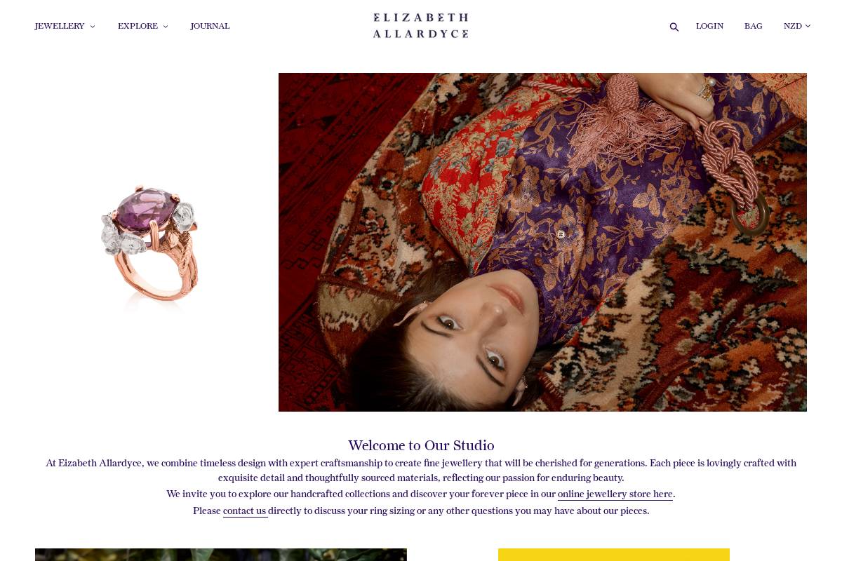 elizabethallardyce.com homepage screenshot