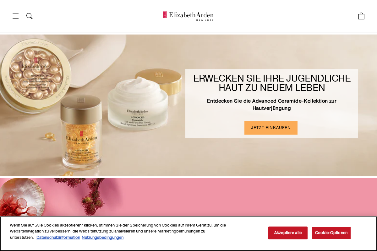 Elizabetharden homepage screenshot