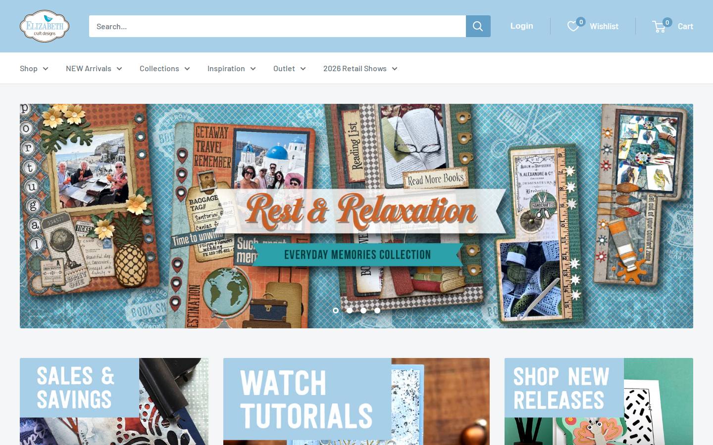 elizabethcrafts.com homepage screenshot