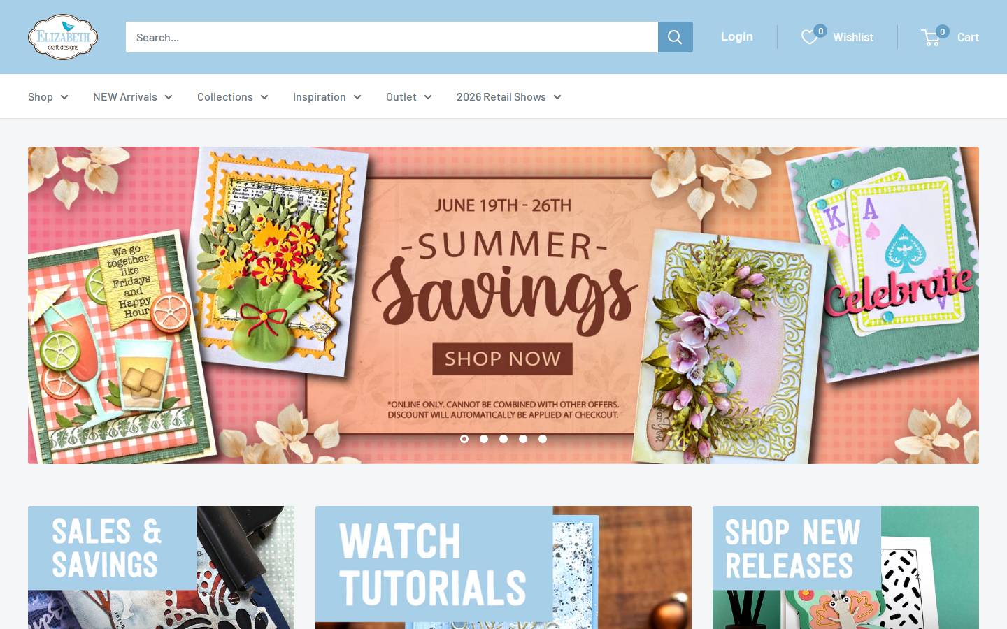 elizabethcraftsretreat.com homepage screenshot