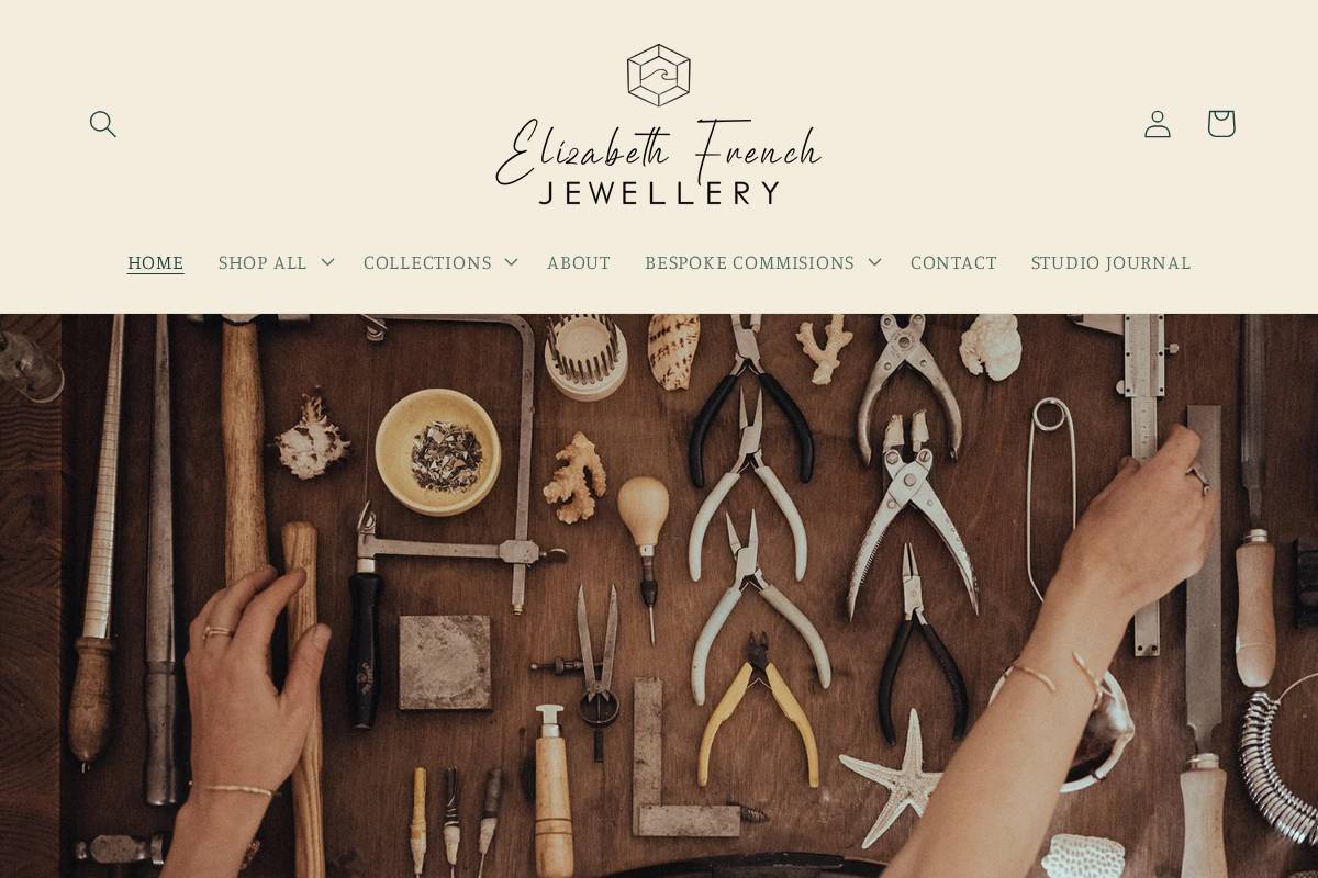 elizabethfrenchjewel.com homepage screenshot