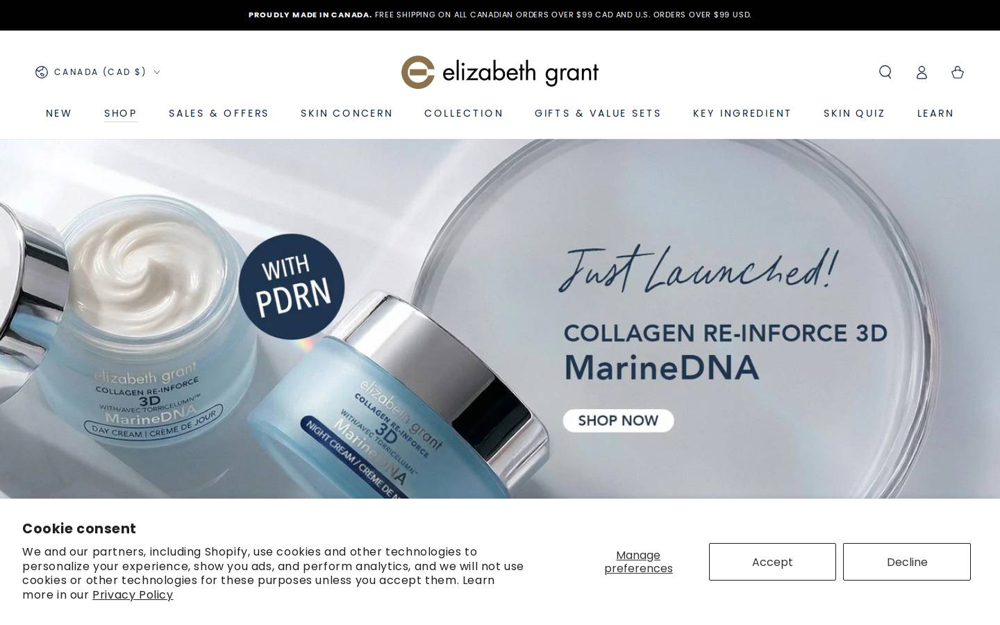 elizabethgrant.com homepage screenshot