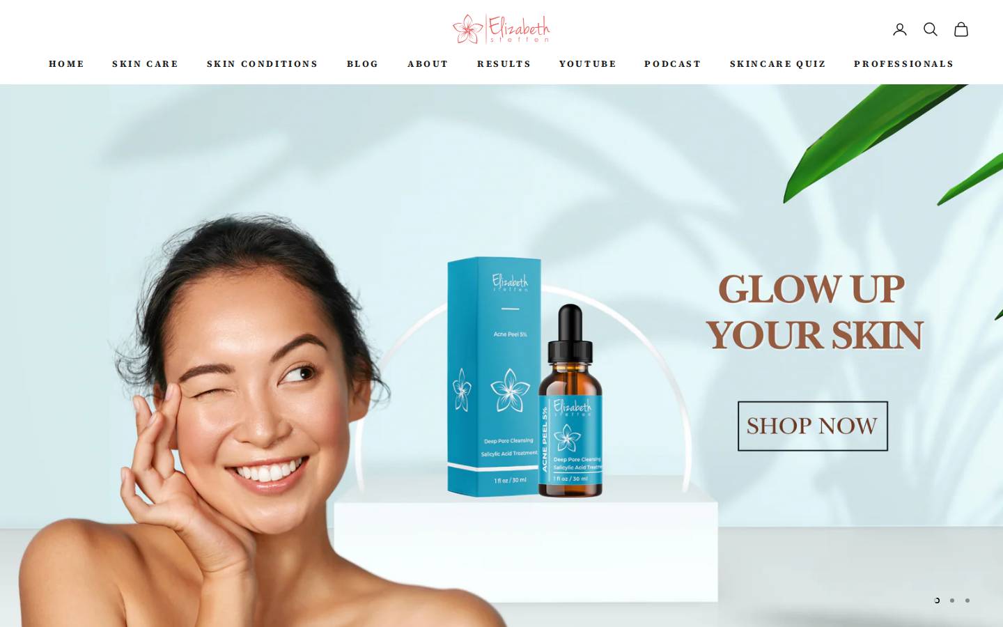 elizabethsteffen.com homepage screenshot