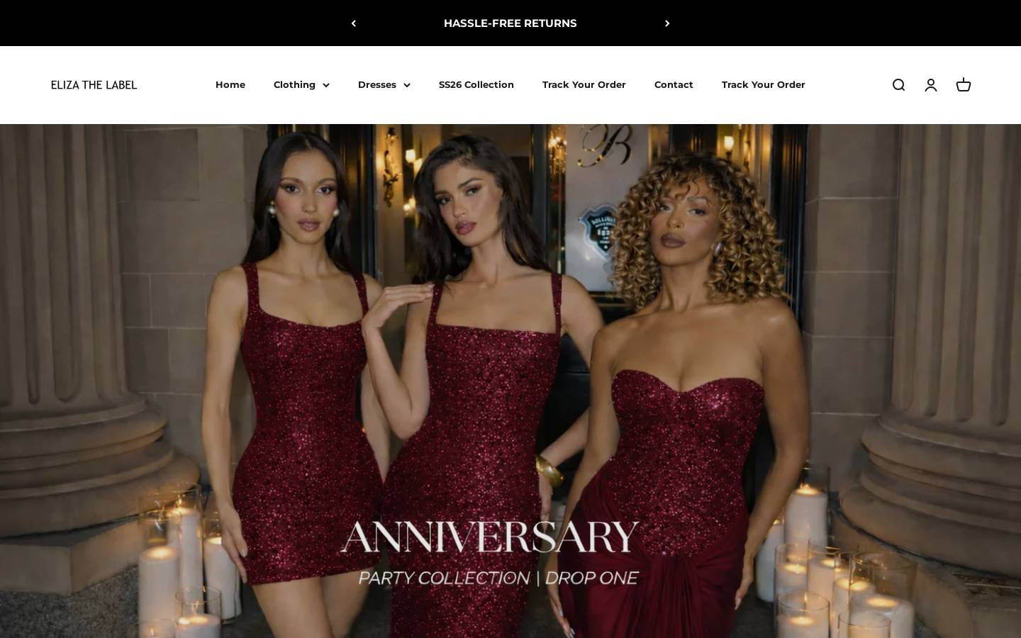 elizathelabel.com homepage screenshot