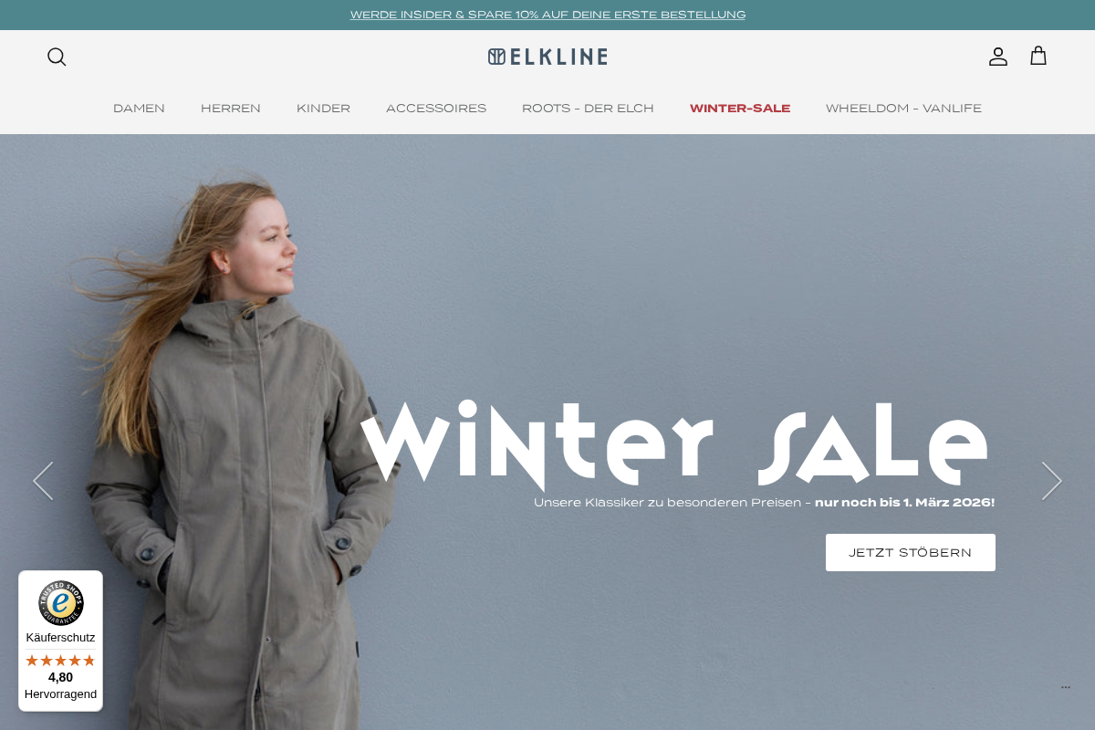 Elkline homepage screenshot