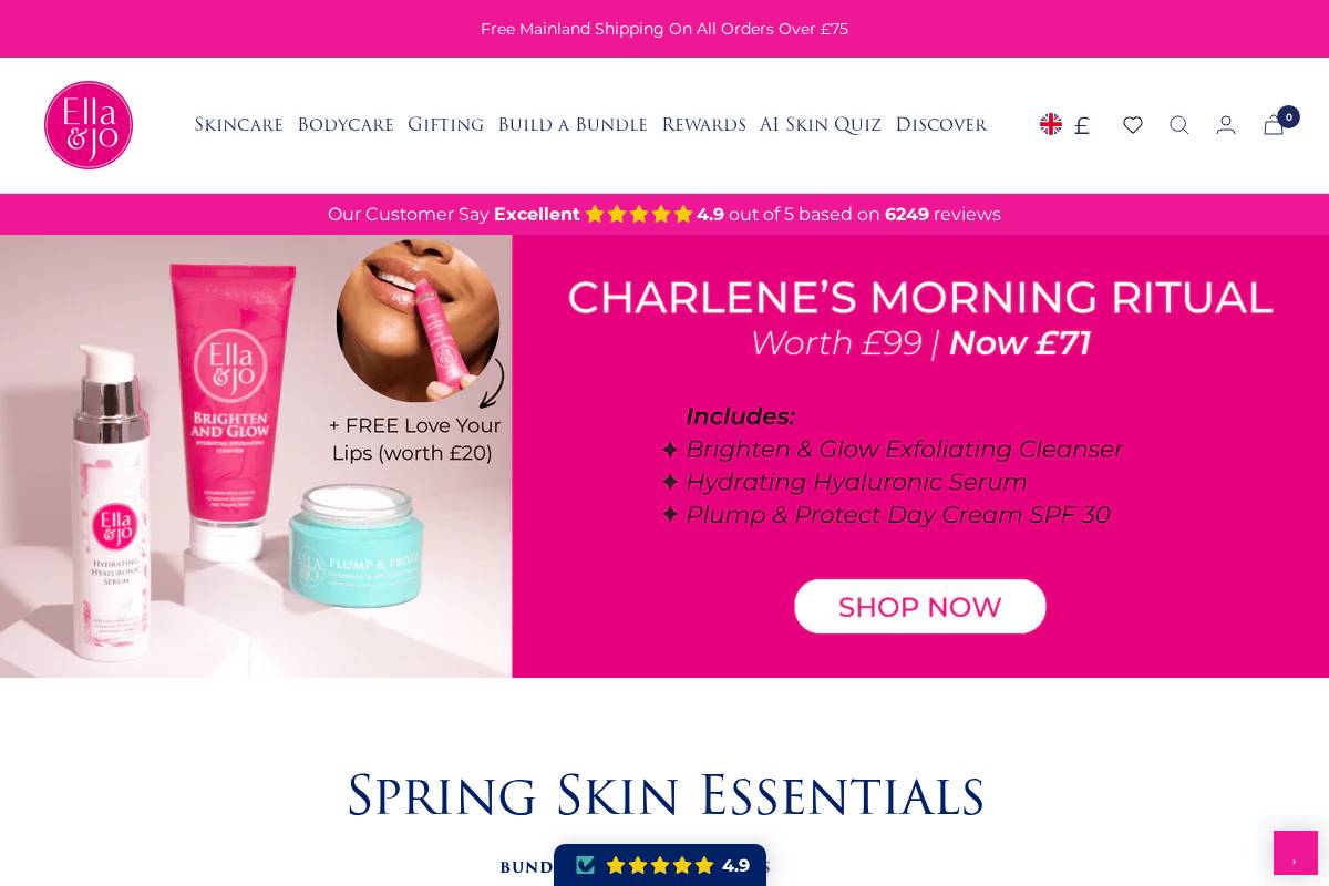 ellaandjo.co.uk homepage screenshot