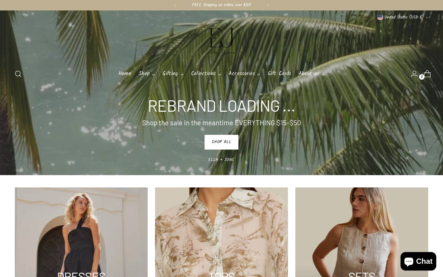 ellaandjune.com homepage screenshot