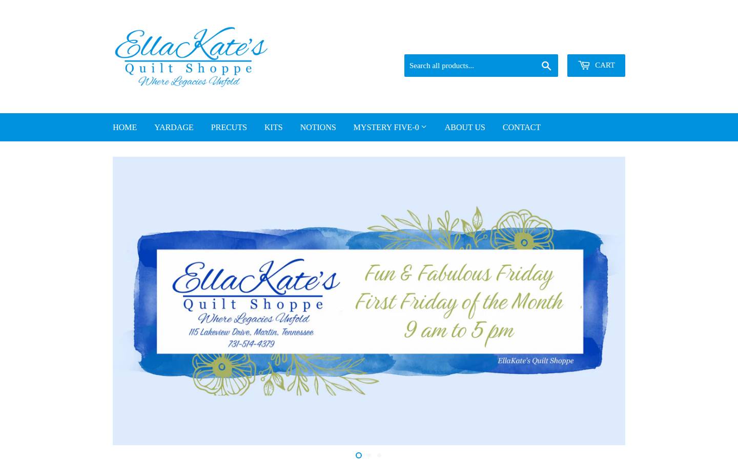 ellakates.com homepage screenshot