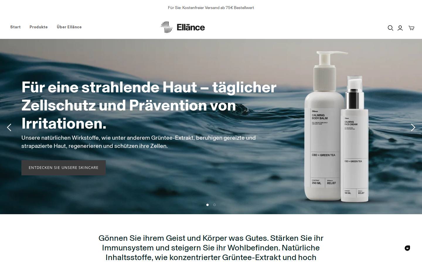 ellance.ch homepage screenshot