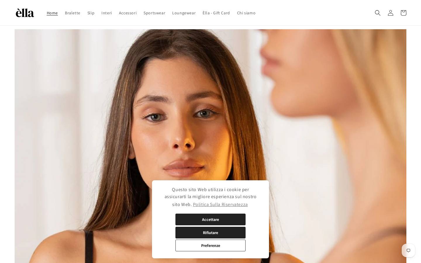 ellaunwear.com homepage screenshot
