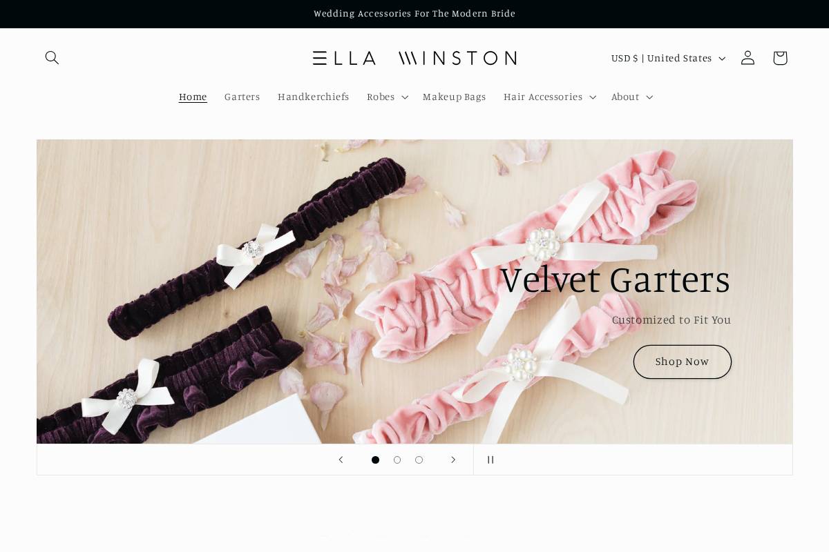 Ella Winston homepage screenshot