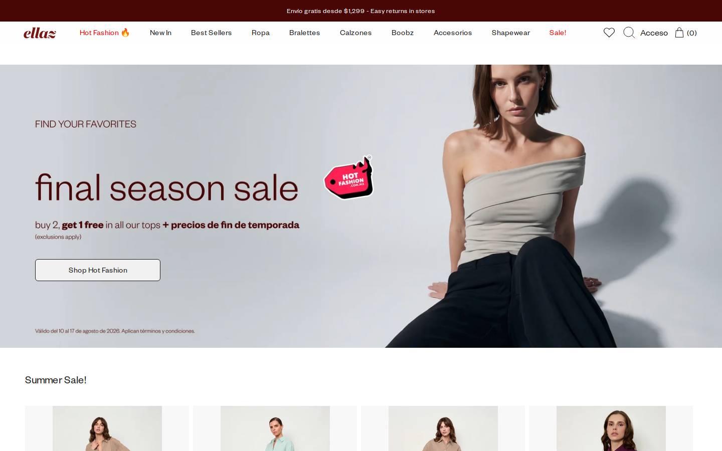 ellaz.com homepage screenshot