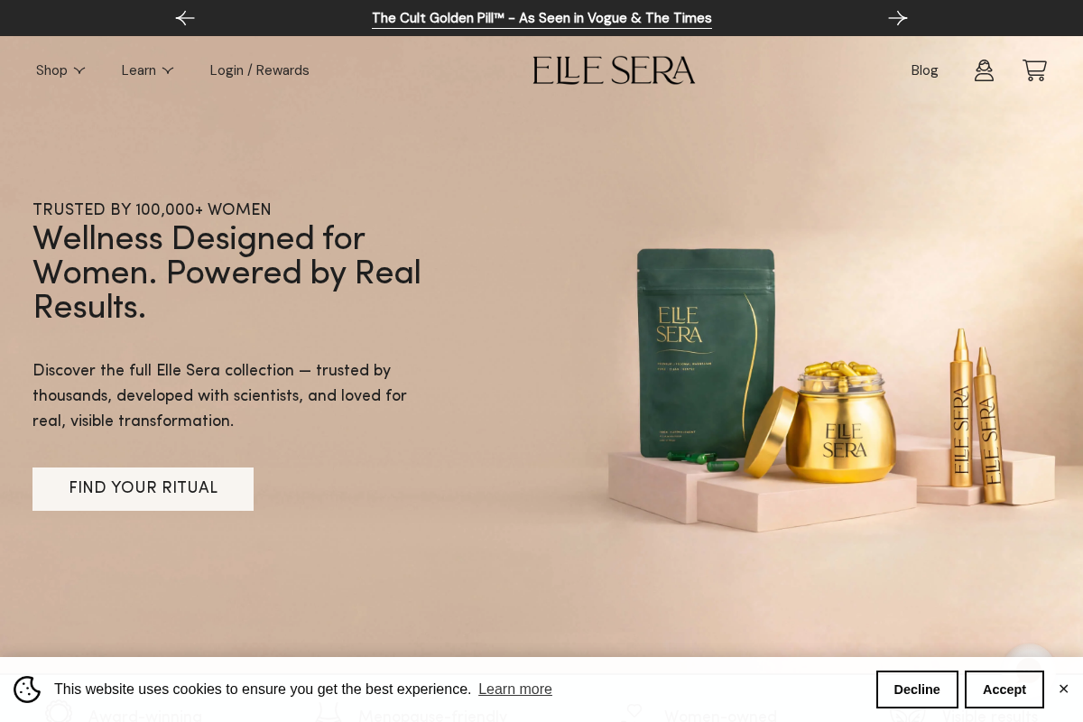 Elle Sera homepage screenshot