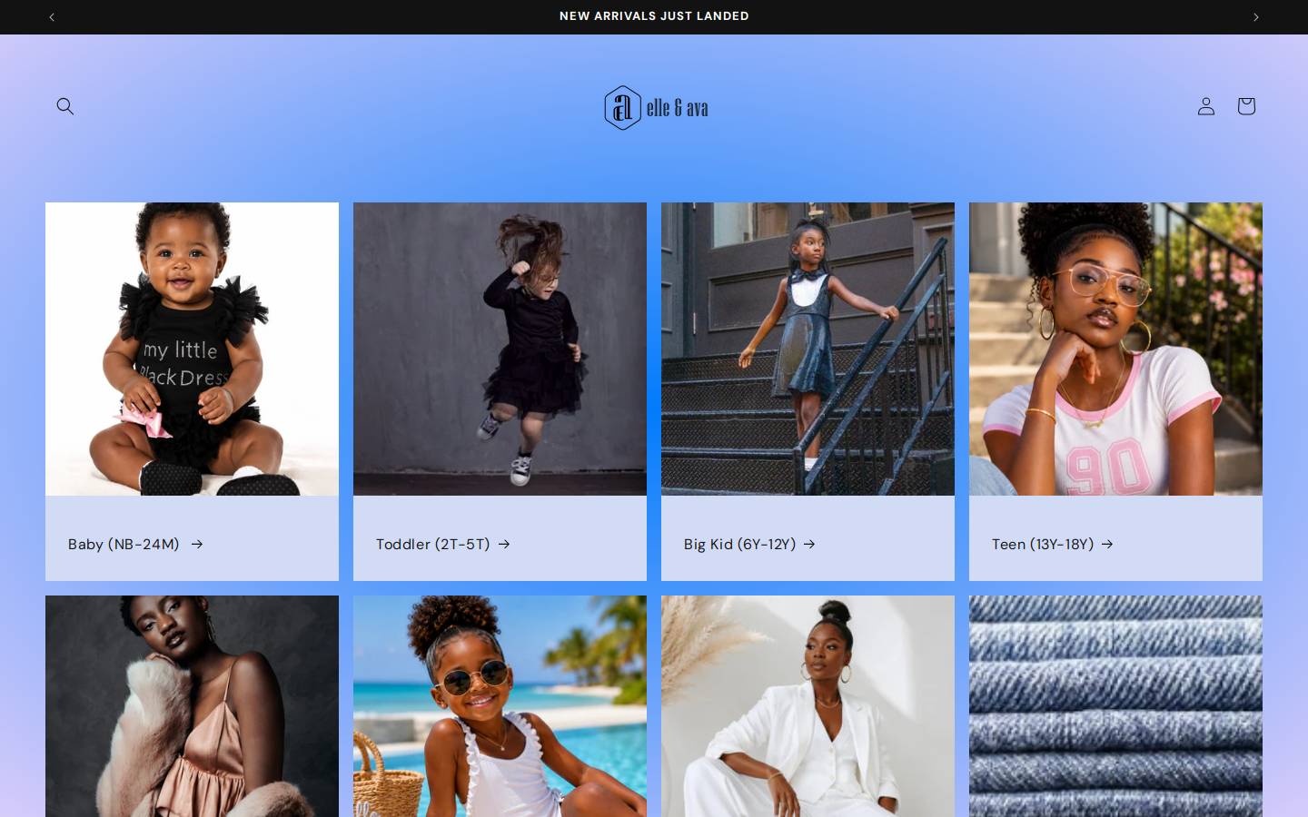 elleandava.com homepage screenshot