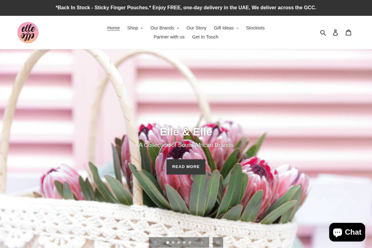 elleandelle.me homepage screenshot